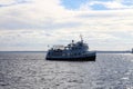 Excursion ship in Gulf of Finland near Kronstadt