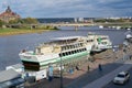 Excursion ship in the harbor of Dresden