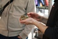 On excursion to exotarium, under strict supervision, children allowed to hold toad in hands and touch it. Unusual pets