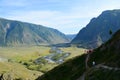 Excursion to Stone Mushrooms. Altai, valley of river Chulyshman