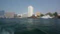 Excursion on traditional Abra boat at the creek in Dubai, UAE timelapse