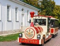 Excursion train in Kolomenskoye park. Moscow
