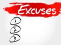 Excuses blank list