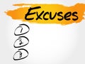 Excuses blank list