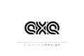 EXE Creative Unique Modern Letter Logo Design Royalty Free Stock Photo