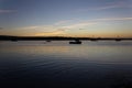 The Exe Estuary at Lympstone at sunset in Devon Royalty Free Stock Photo