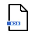 EXE File format icon, vector