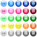 EXE file format icons in color glossy buttons Royalty Free Stock Photo