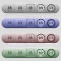 EXE file format icons on horizontal menu bars Royalty Free Stock Photo