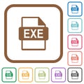 EXE file format simple icons Royalty Free Stock Photo