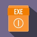 EXE file icon, flat style