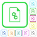 Executable file vivid colored flat icons