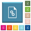 Executable file white icons on edged square buttons
