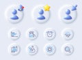 Execute, Chemistry experiment and Chemistry lab line icons. For web app, printing. Vector