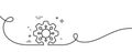 Execute line icon. Maintenance service sign. Continuous line with curl. Vector Royalty Free Stock Photo