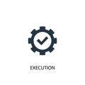 Execution icon. Simple element
