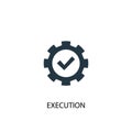 Execution icon. Simple element