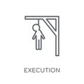 execution linear icon. Modern outline execution logo concept on