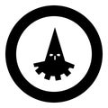 Executioner hangman icon black color in circle round