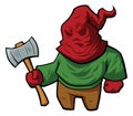 Executioner in a red hood with an ax!