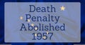 Executions Abolished Over State Flag Royalty Free Stock Photo