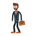 Executive businessman avatar scribble