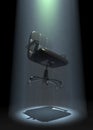 Executive chair, beamed up by aliens