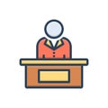 Color illustration icon for Executive, controller and managerial