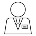 Executive manager icon, outline style