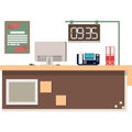 Executive manager work space vector flat icon