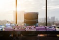 Executive office desk And file folders on the table Royalty Free Stock Photo