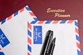 Executive Planner and Two Envelopes Royalty Free Stock Photo