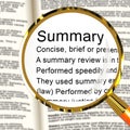 Executive Summary Definition Icon Showing Short Condensed Report Roundup 3d Illustration Royalty Free Stock Photo