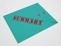 Executive Summary Envelope Icon Showing Short Condensed Report Roundup 3d Illustration