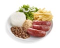 Executive Toscana sausage dish with rice Royalty Free Stock Photo