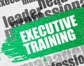 Executive Training on White Wall. Royalty Free Stock Photo