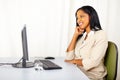 Executive woman looking the computer screen Royalty Free Stock Photo