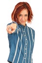 Executive woman pointing to you Royalty Free Stock Photo