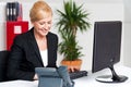 Executive woman working at the office Royalty Free Stock Photo