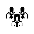 Black solid icon for Executives, administrative and staff Royalty Free Stock Photo