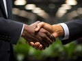 Executives seal deal with handshake