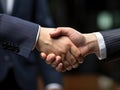 Executives seal deal with handshake