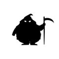 Executor silhouette for halloween vector icon illustration Royalty Free Stock Photo