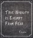 Exempt from fear Cicero quote
