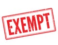 Exempt red rubber stamp