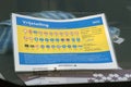 Exemption Paper For Free Parking At Amsterdam The Netherlands 9-10-2025 Royalty Free Stock Photo