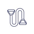 exercise band, resistance expander line icon