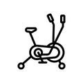 Exercise bike cardio sport tool icon vector outline illustration