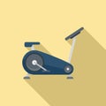 Exercise bike device icon, flat style