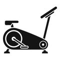 Exercise bike device icon, simple style